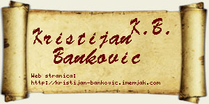 Kristijan Banković vizit kartica